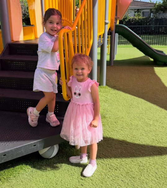 Two children on the playground