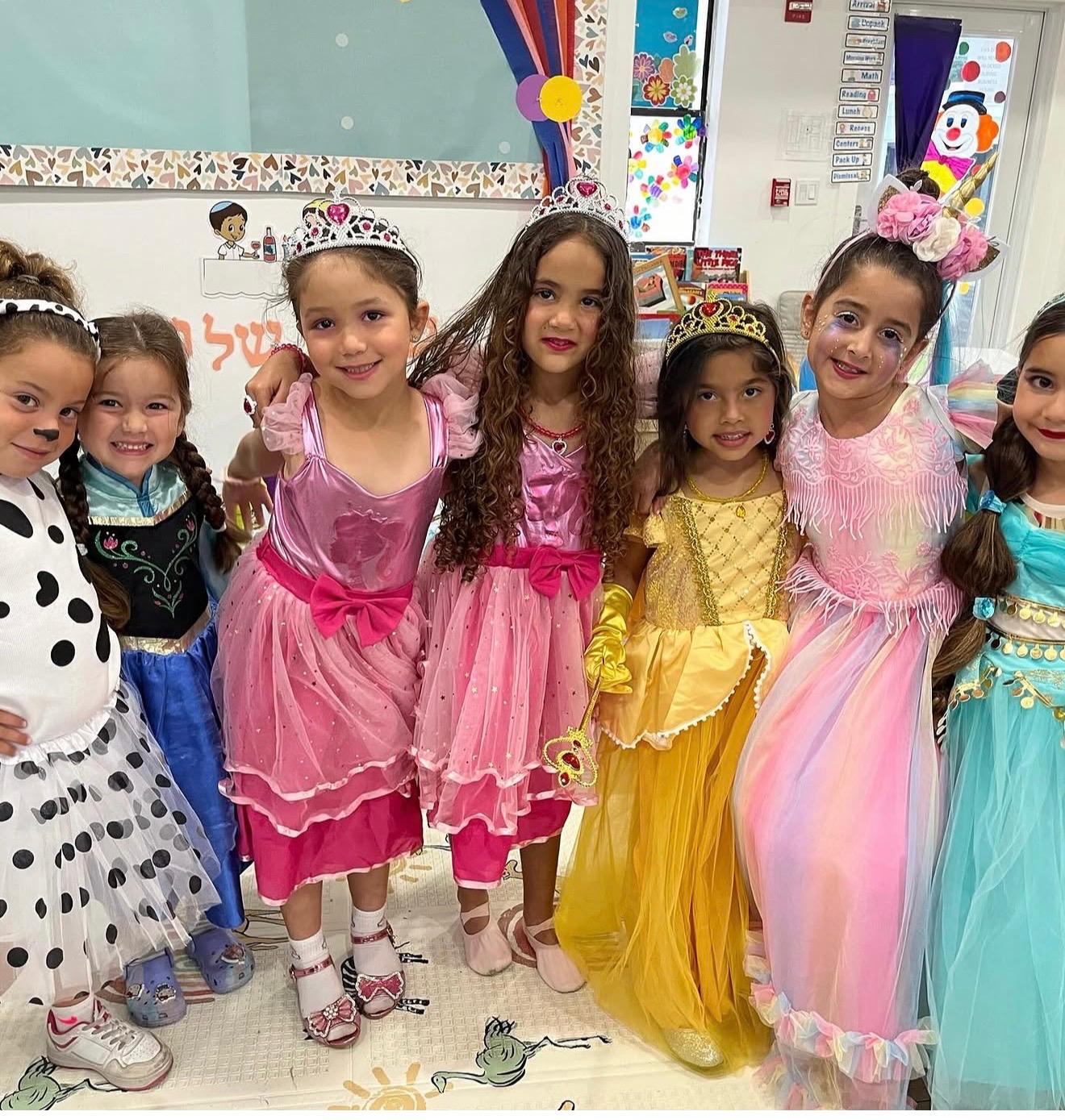 Girls dressed up for costume day