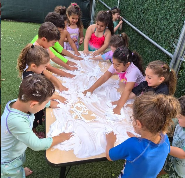 A teacher-led sensory activity